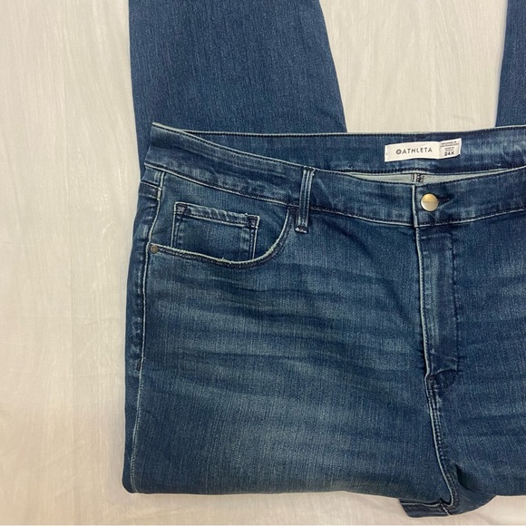 Athleta Sculptek Distressed Skinny Jeans All Around Stretch High Rise Size 24X - Picture 4 of 12